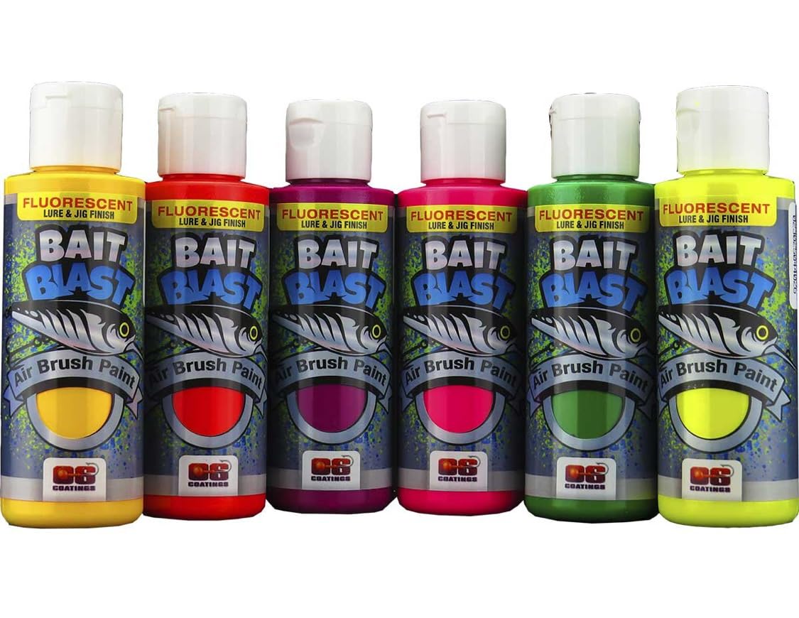 Do It Bait Blast Air Brush Paint for Fishing Lures - Kit 6 Colors CS Coatings DIY Fishing Lure Paint for Air Brush Fluorescent Colors in 6 Pack - Amazon.com Do It Bait Blast Air Brush Paint for Fishing Lures - Kit 6 Colors CS Coatings DIY Fishing Lure Paint for Air Brush Fluorescent Colors in 6 Pack - Amazon.com
