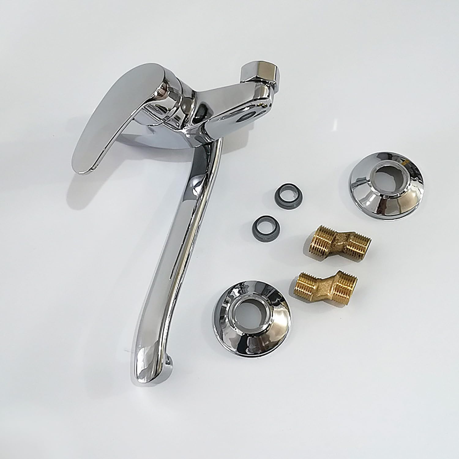 Amazon | キッチン蛇口 壁付き 混合水栓 シングルレバー 浴室