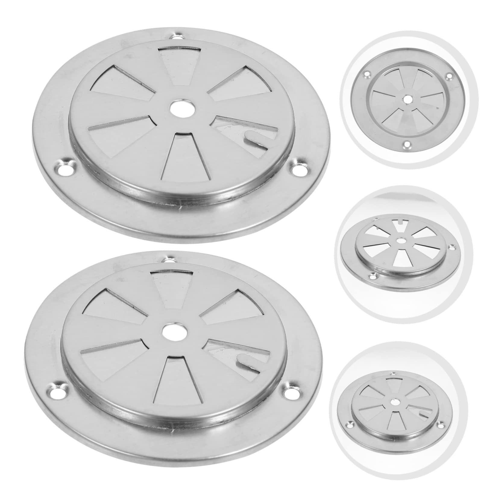 Uonlytech 3 Juegos Ventilación Del Horno Rejilla Ventilacion Rejillas Para Ventilacion Orificio De Disipación De Calor Ventilación De La Rejilla Del Conducto Repuesto Silver 2 Piezas * 3