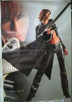 幻！SUGIZO非売品ESPギター最高傑作ポスター革パン足長ヘソ出し美