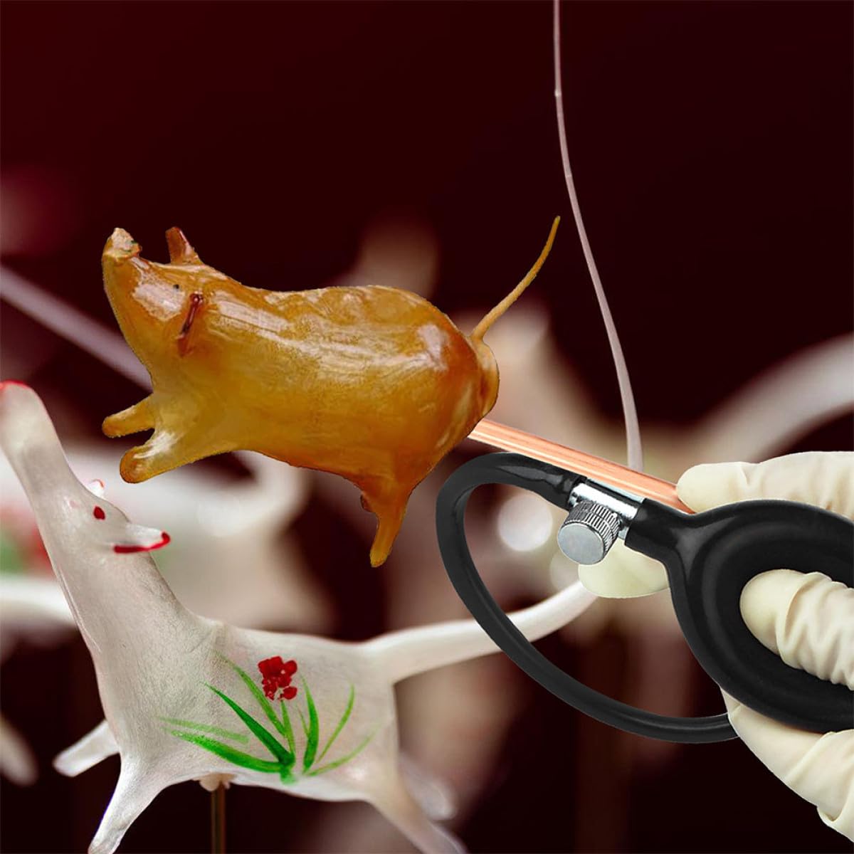 Toyvian 2 Piezas Bomba de Soplado de Azúcar Tubo Alargado para Arte de Dulces, Herramienta Manual para Decorar Galletas y Repostería, Kit Versátil para Fondant y Pastelería