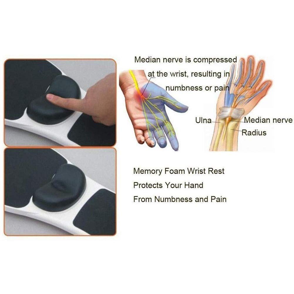 Reposabrazos para muñeca, Almohadilla ergonómica Ajustable para reposabrazos para computadora, para Uso en Silla o Escritorio de Oficina en casa