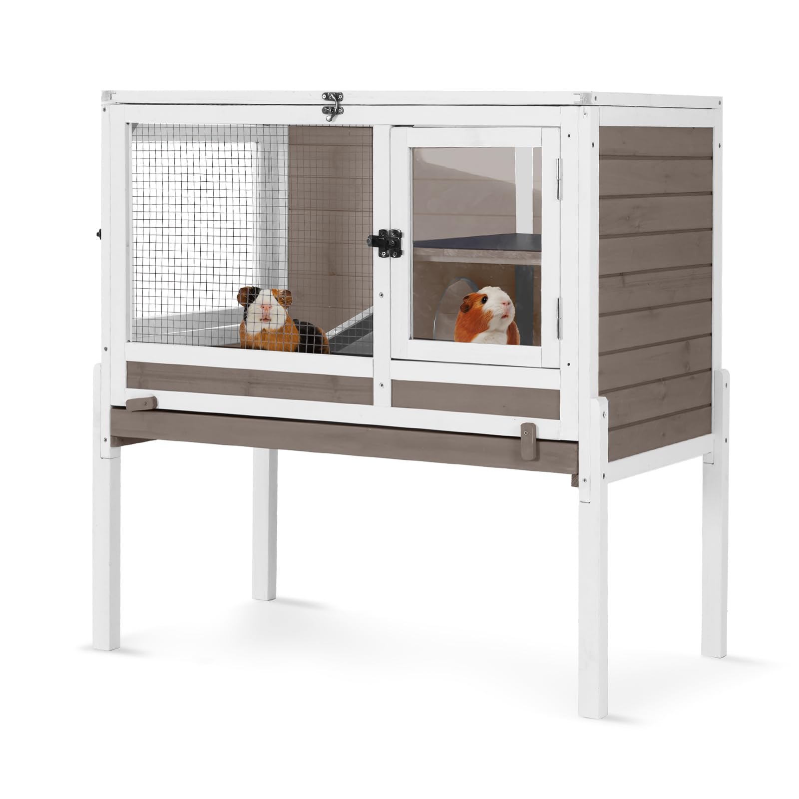 Guinea Pig Cage - Wooden Rabbit Hutch -1