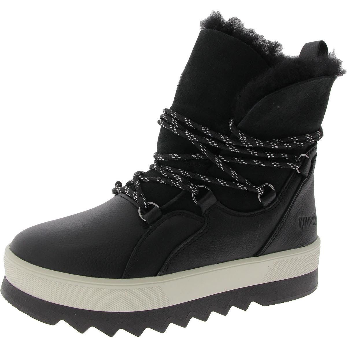 Cougar Womens Five Leather Lace-Up Winter Snow Boots