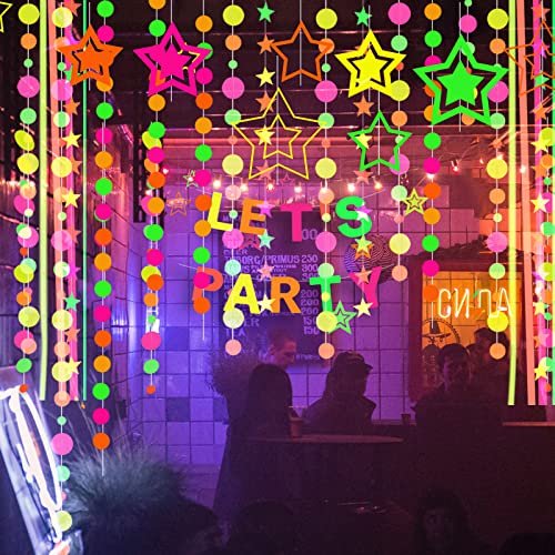 724 Feet Paper Uv Neon Garlands Kit Glow Crepe Paper Streamers Glow In The Dark Streamers Fluorescent Neon Crepe Paper Neon Blacklight Reactive Party Supplies And Decorations For Wedding Birthday #TOP3