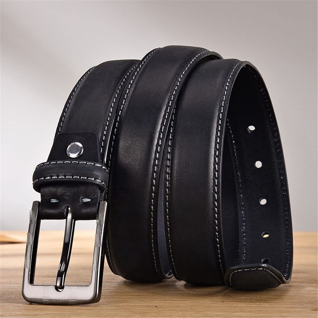 Cinturón casual de cuero para hombre con hebilla vintage para hombre
