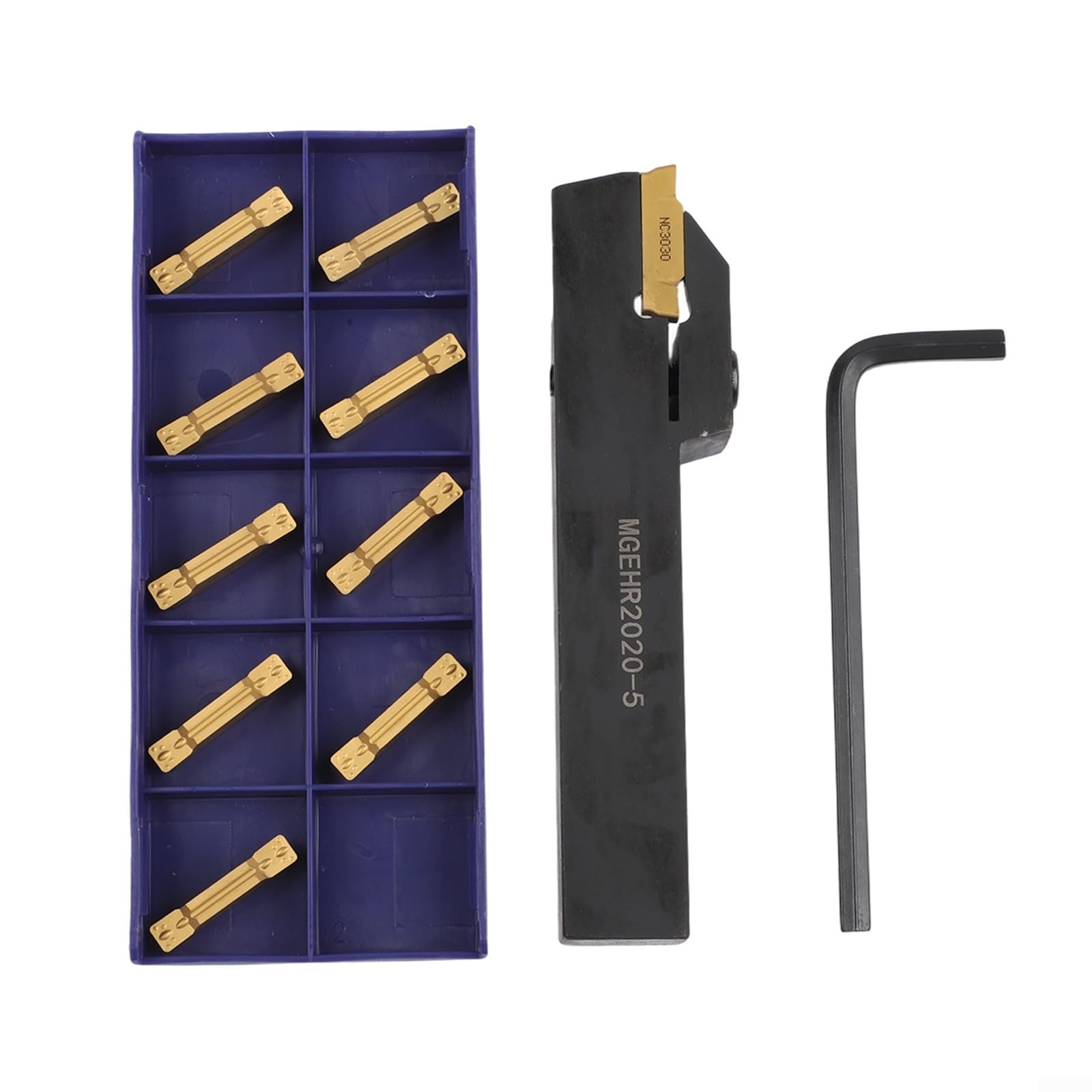 Soporte de herramientas de ranurado externo MGEHR2020-5 con parte movible de carburo MGMN500-M para torno de torneado de acabado y acabado Acero inoxidable Hierro fundido