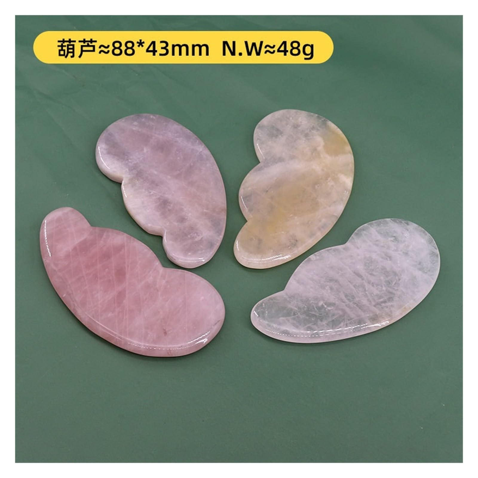 Gua Sha - Juego de herramientas de jade para cara, ojos, cuello, cuerpo, piedra natural real, masaje de belleza, tratamiento antienvejecimiento (estilo e)