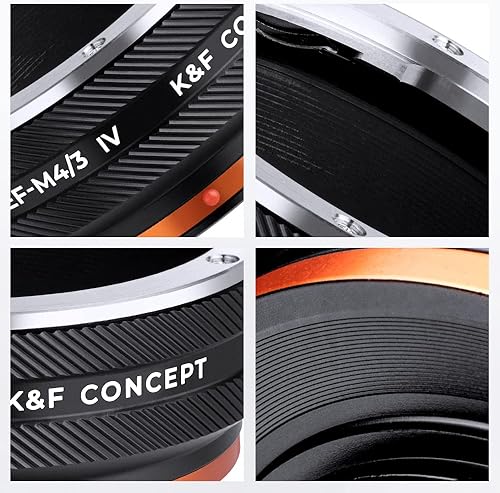 Miniatura 7 de K&F Concept Adaptador de montaje de lente EOS-M43 IV enfoque manual compatible con lente Canon (EFEF-S) y cuerpo de cámara de montaje micro cuatro