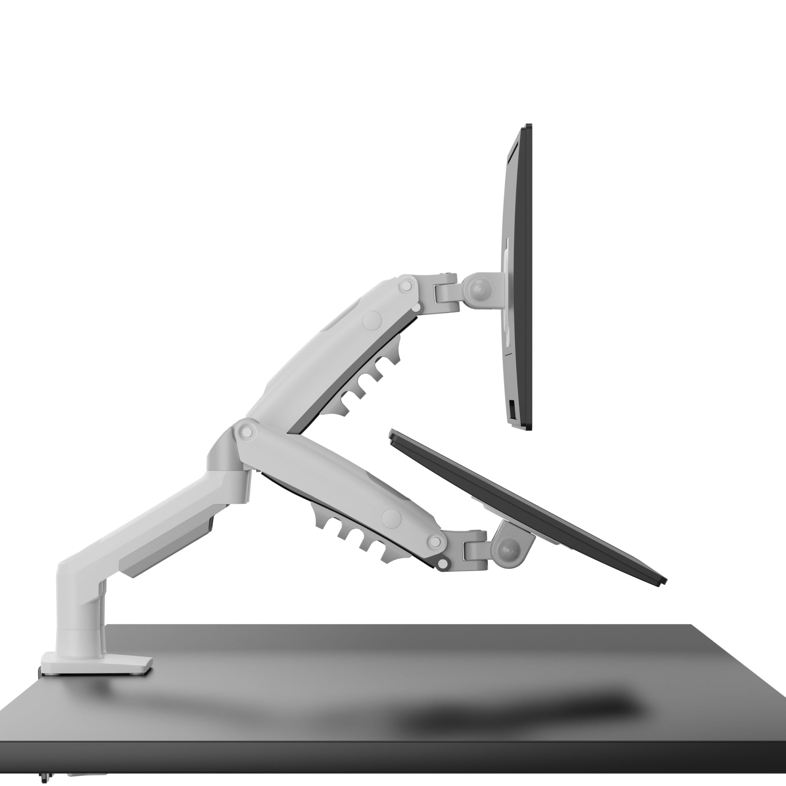 Full-motion dubbele monitorarm met gasveer, 17-32, zwart Full-motion dubbele monitorarm met gasveer, 17-32, zwart