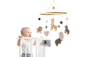 Handmade Jungle Animals Safari Baby Mobile for Crib