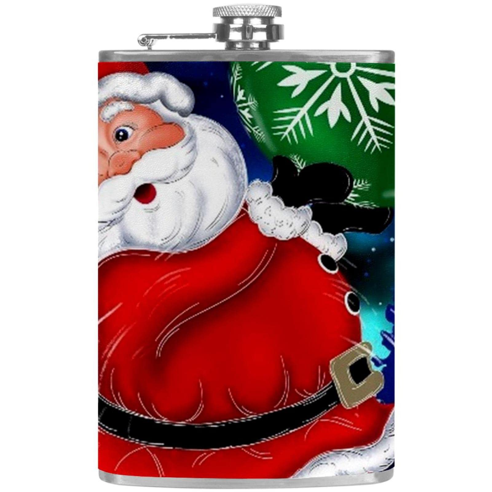 Flasque de Noël anti-fuite fiole de poche robuste en acier inox