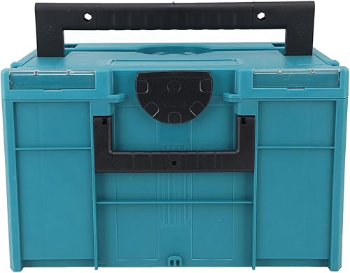 Caja de almacenamiento de piezas de hardware, organizador de herramientas apilable de gran capacidad con asas dobles para garaje, taller, caja de