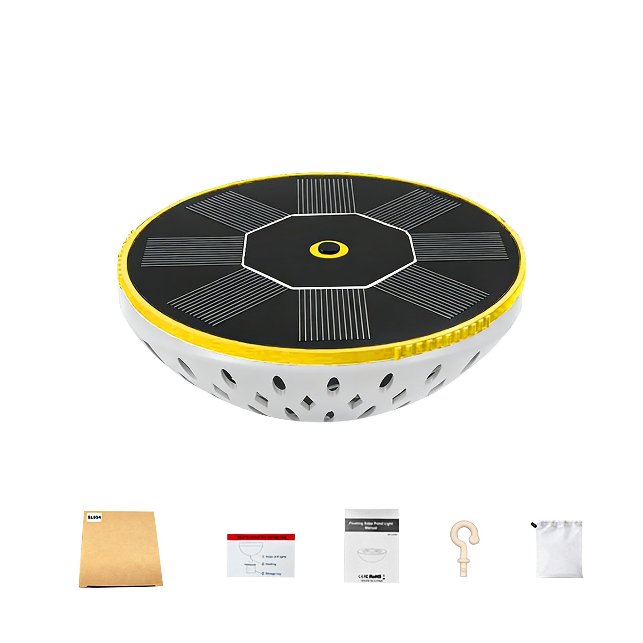 Msioytog Robust Solar Powered LED Light for Pools Featuring Easy Single Button Control and Extended Execution Floating Light