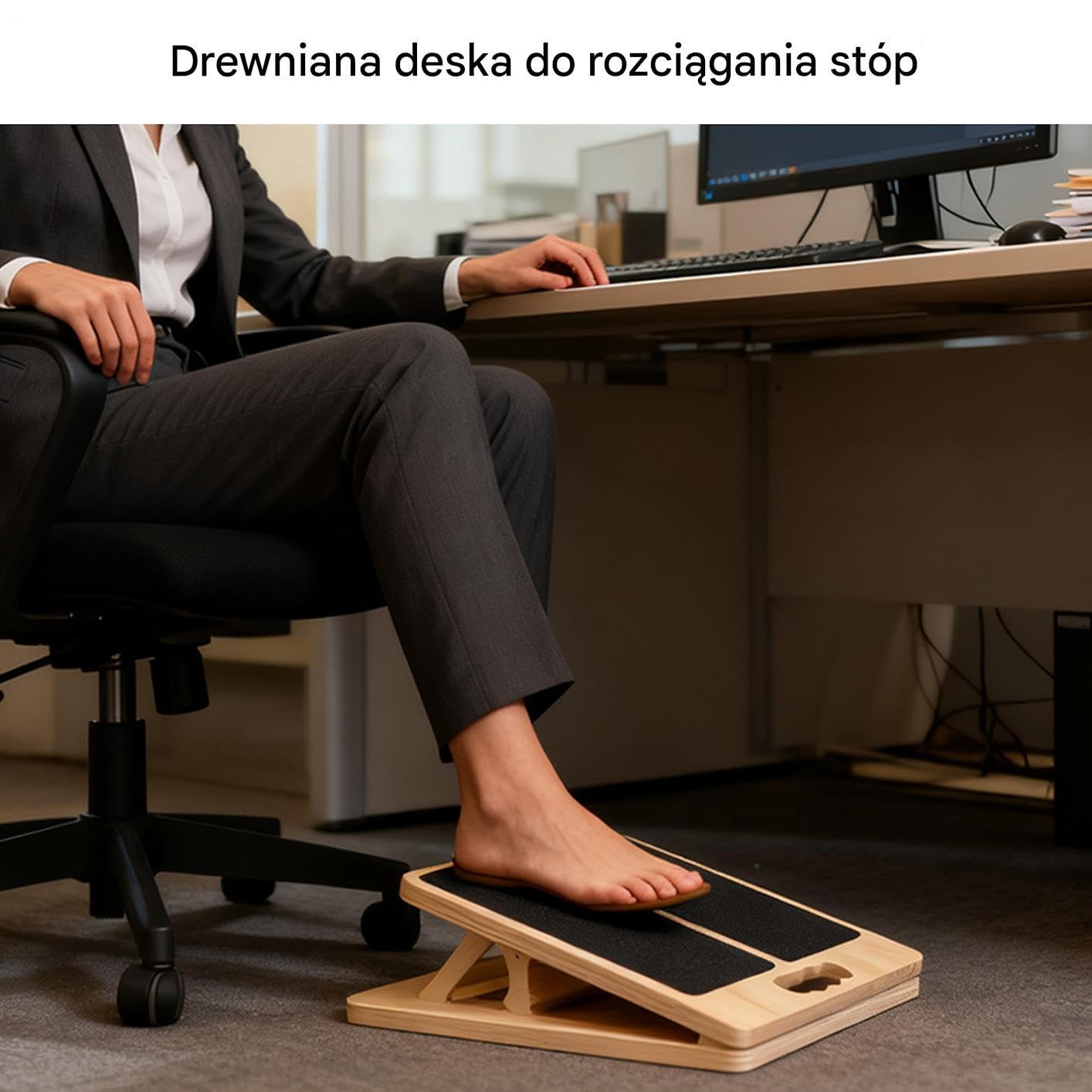 Rozciągacz Do Łydek - Drewniana Składana Deska Pochyła Do Rozciągania - Regulowana Płyta Rozciągania Nóg, Treningu Ćwiczeń Pilates Fitness Kalisteniki Równowagi Dla Kobiet I