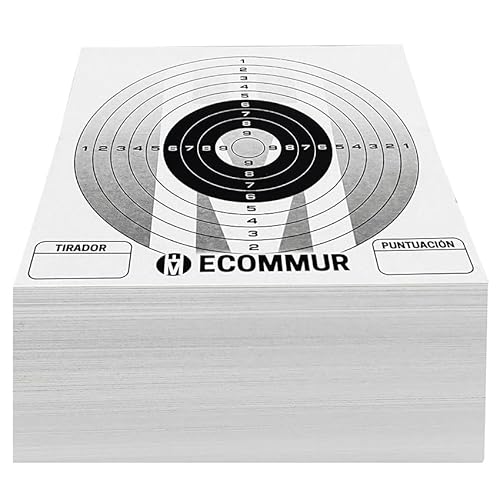 Pack de dianas de competición (500 Unidades) para Tiro Deportivo | Ideal para Practicar con Pistolas, escopetas de balines y Rifles de precisión. Tamaño Universal: 14x14