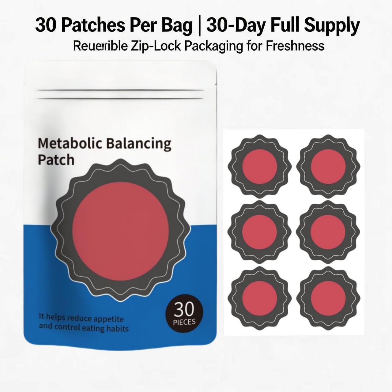 Metabolic Balancing Patches, 2-Pack (30 Pieces Each, Total 60 Count) - Discreet Daily Wellness Support Patches for Easy Application — view 8