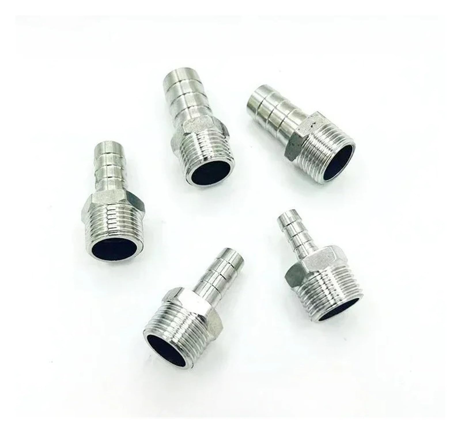 6 8 10 12 mm 1/8 Zoll 1/4 Zoll 3/8 Zoll 1/2 Zoll 304 Edelstahl Außengewinde Widerhaken Schlauch Pagode Verbindungsstück(12mm Hose,1/2")