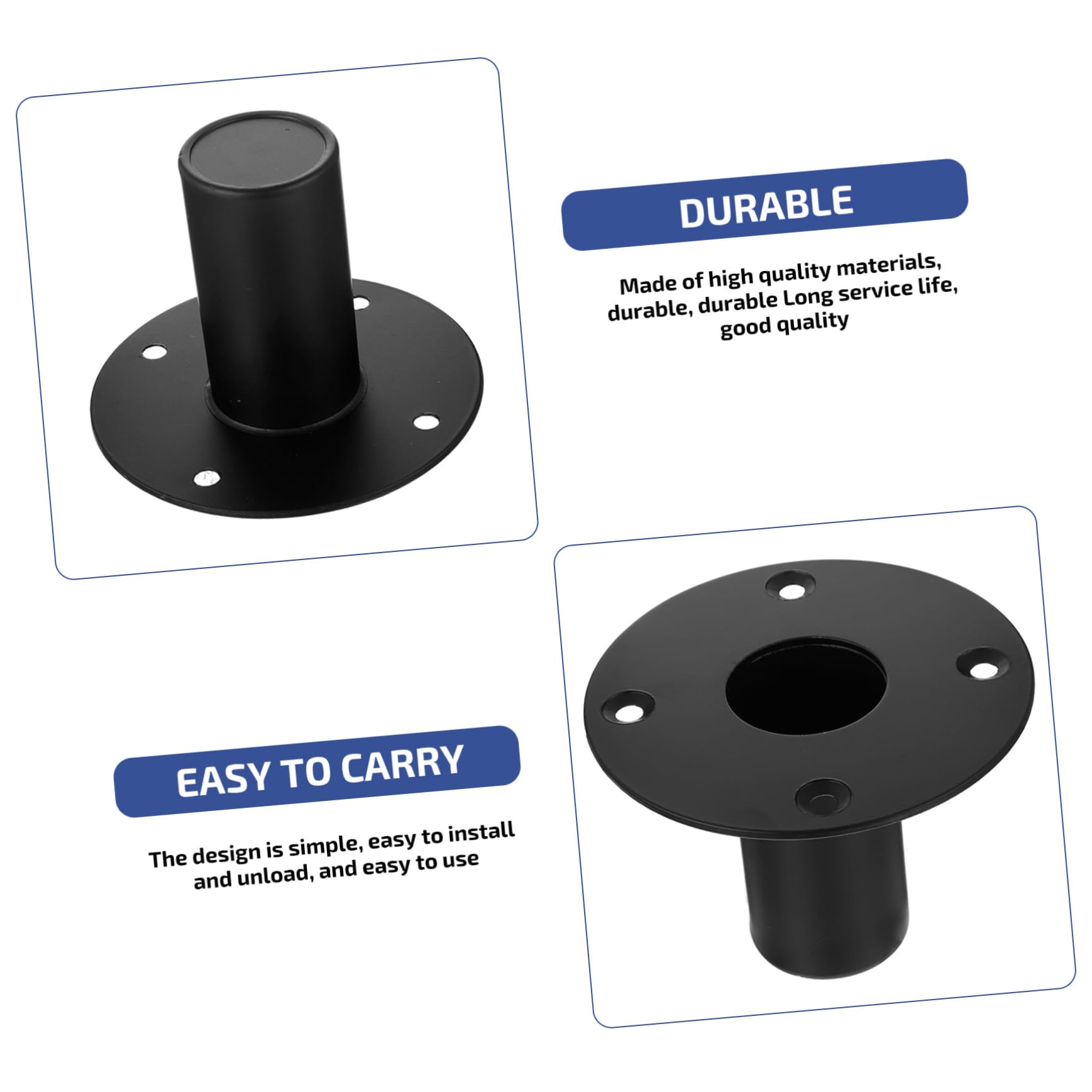ibasenice Speaker Base Mount for Speakers Iron Speaker Holder Stand Replacement Cabinet Pole Mount 107mm x 80mm for Home Theater Sports Bar