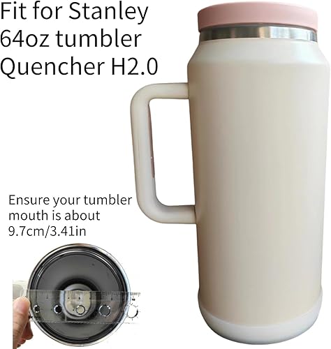 Miniatura 6 de Tapa de repuesto para vaso de 40 onzas, apta para vasos SIM de 40 y 50 onzas, vaso Stanley de 40 onzas y 64 onzas Adventure Quencher and Quencher