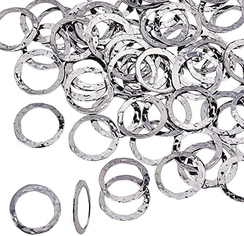 PandaHall Coconut Wood Linking Rings - 20pcs 38mm Natural Wood Craft Rings