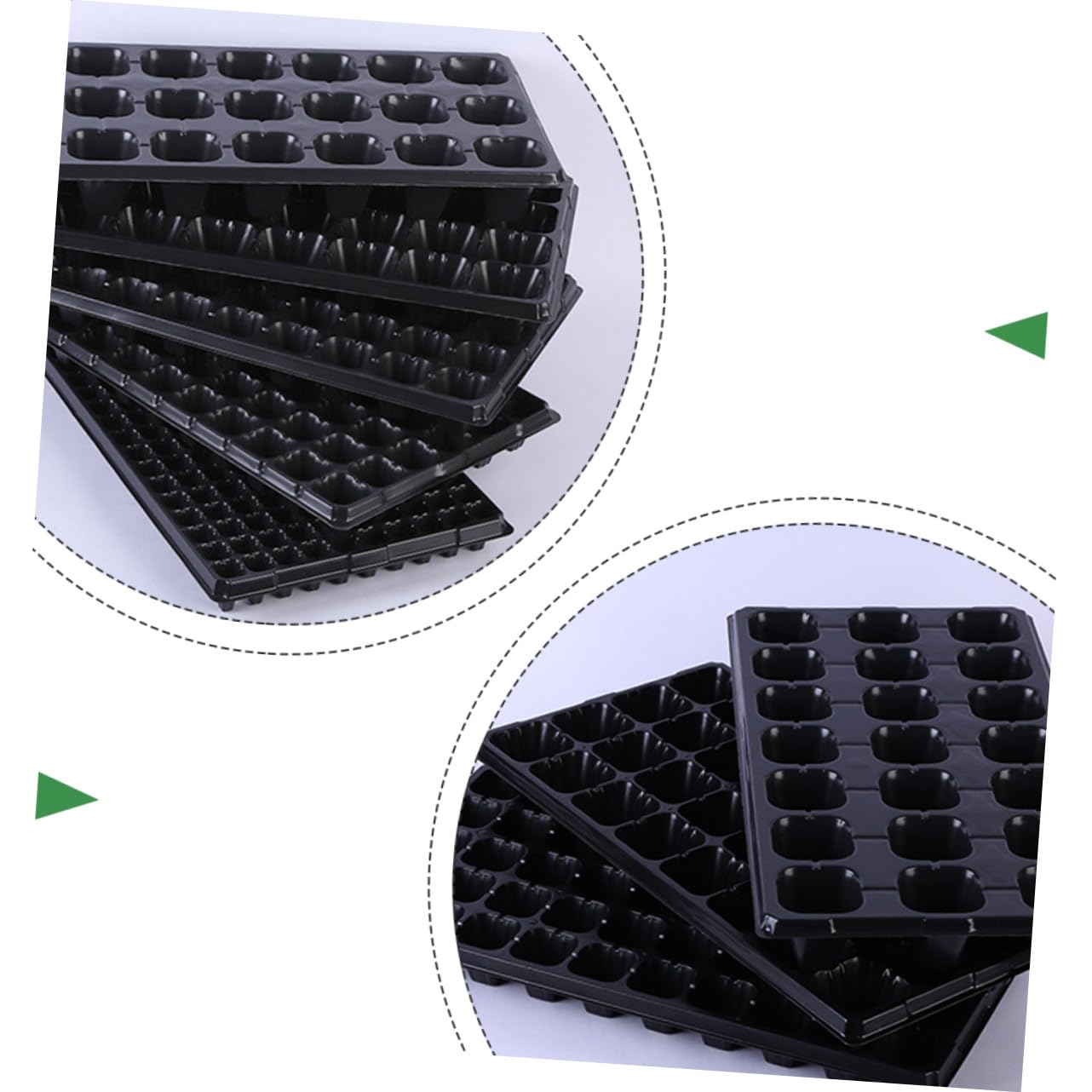 UPKOCH Lot de 10 Plateaux de Germination en Plastique Épaissi pour Semis, Kit de Culture de Plantes Résistant la Sécheresse, pour Jardinage Extérieur
