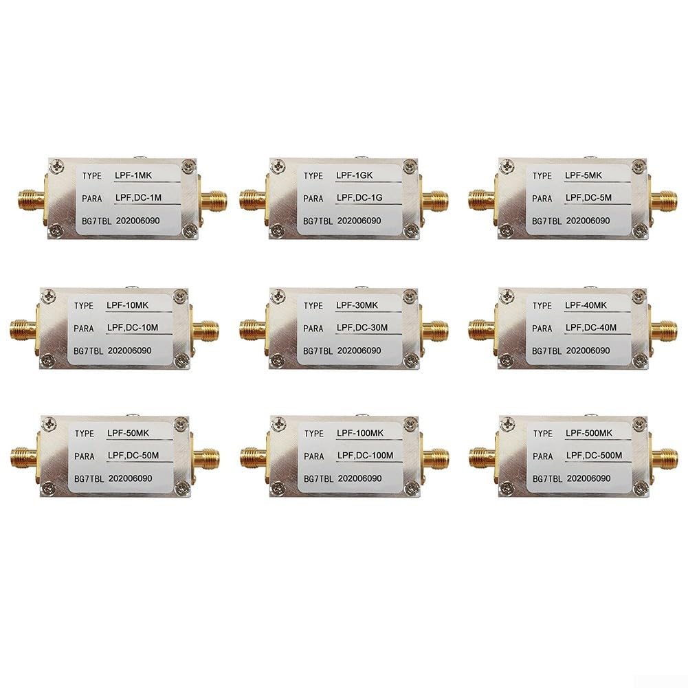 1M 1G RF Tiefpassfiltermodul LPF Filter 50 OHM, Amateur Radio LPF Filter, LC LPF für 1MHz 1G Frequenzbereich, Einfügedämpfung und Impedanz Optionen, kompaktes Design, für SMA Schnittstelle (LPF-100MK)