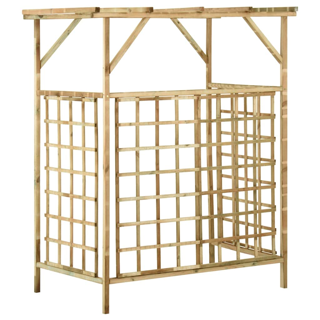 Pergola de Jardin pour poubelles Doubles Bois de pin imprégné pour Jardin, Terrasse, Extérieur, Événements, Fêtes