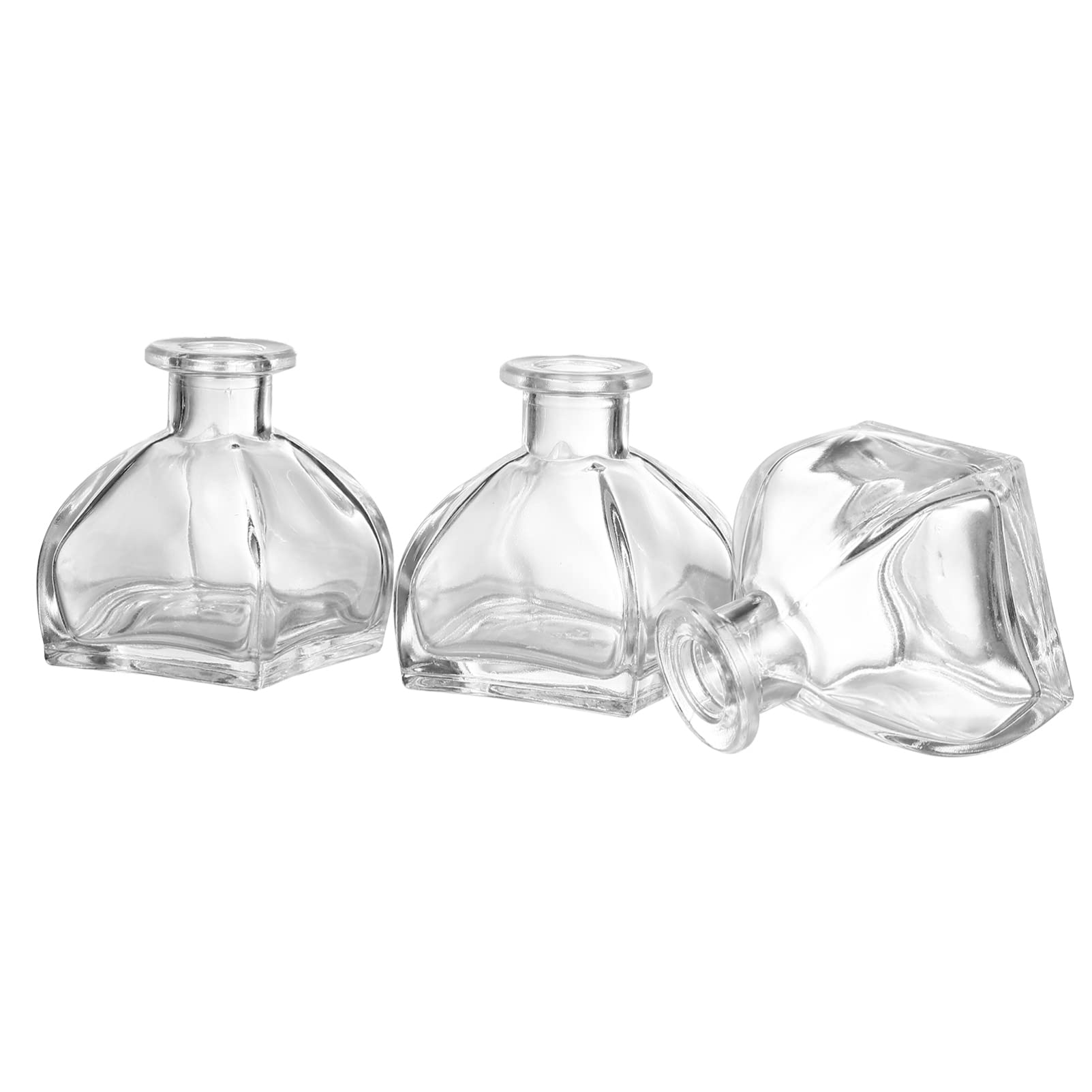 Flacons diffuseurs en verre Alipis 150ml | Lot de 3 bocaux transparents à large ouverture