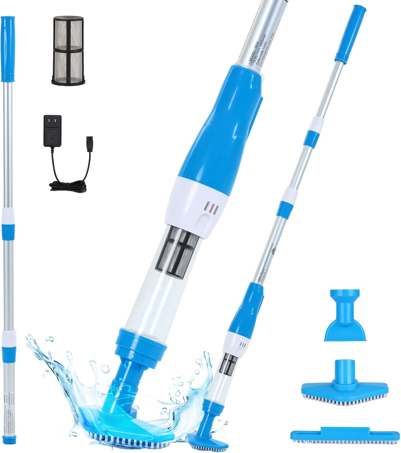 4 in 1 Cordless Rechargeable Small Pool Vacuum spa hot tub 90 Mins Running Time