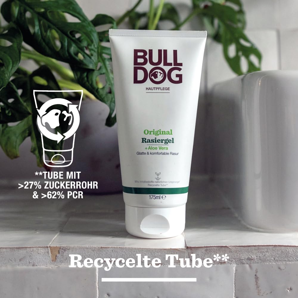 BULLDOG - Rasatura bagnata per uomini | Crema da barba originale | per una rasatura liscia e accurata | 175 ml
