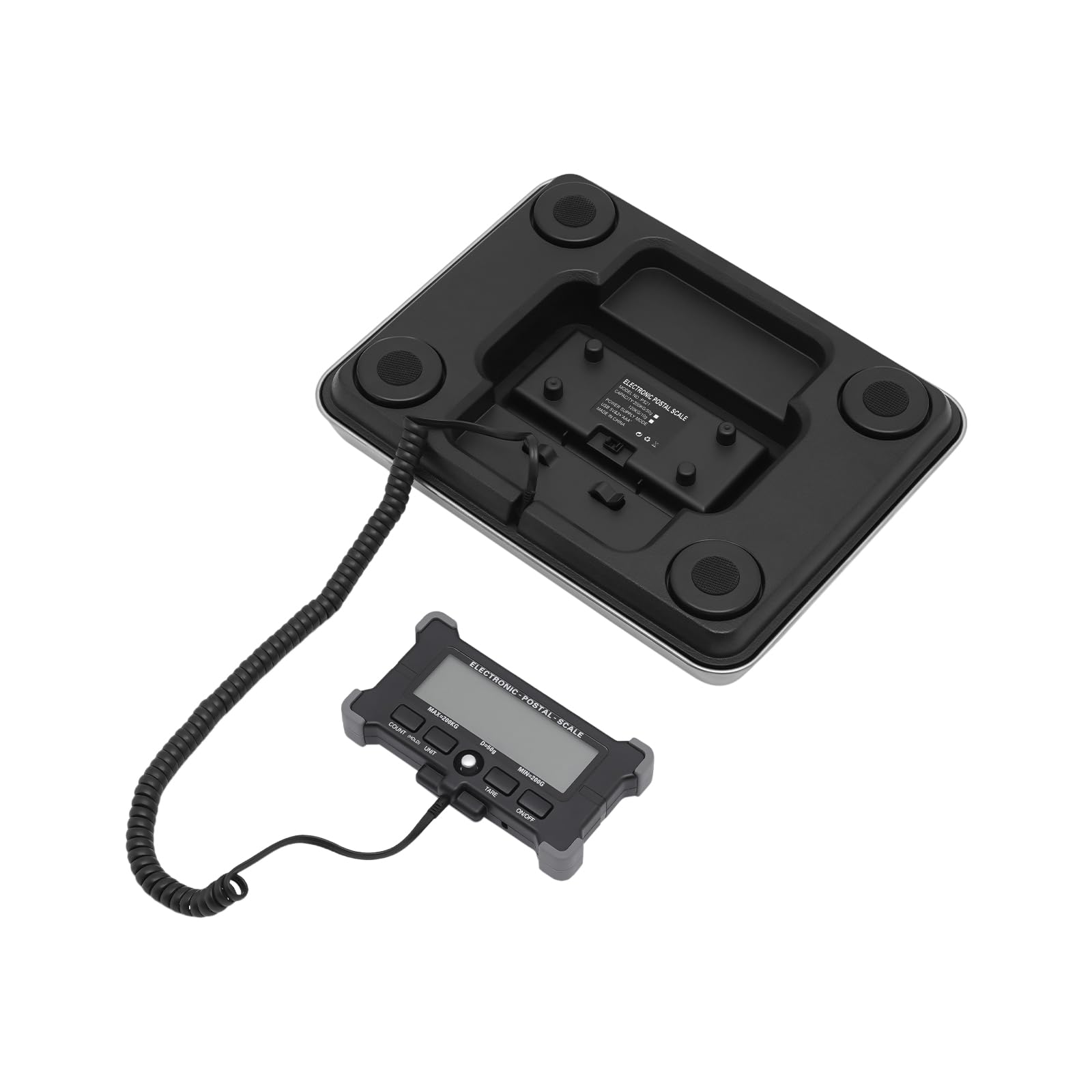 Balanza de cartas de alta precisión, 200 g - 200 kg, con 50 g de precisión y función de retención, báscula digital para maletas, con pantalla LCD, kg/oz/lb/oz, báscula industrial para paquetes