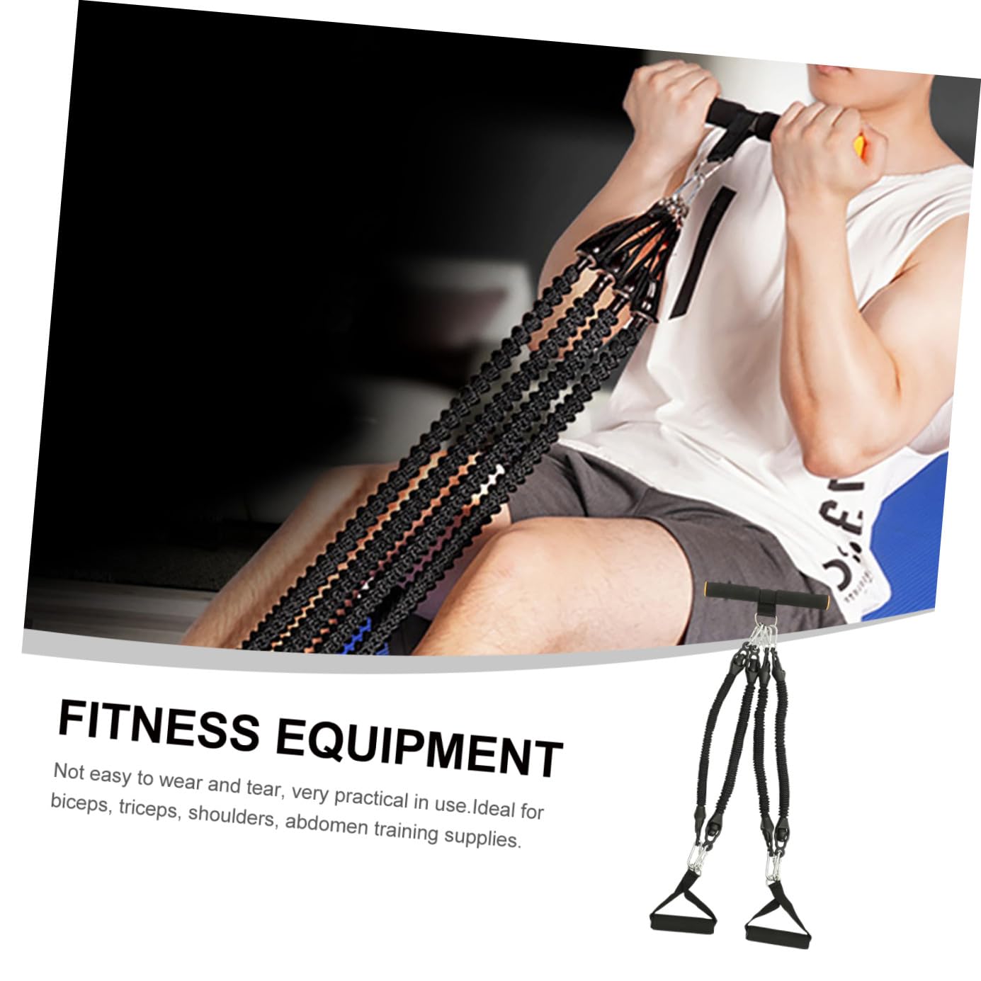 Fascia di Resistenza Pedale Cavo di Trazione Antiscivolo in Lattice Ispessito, Espansore Elastico per Esercizi di Fitness a Casa e Palestra, Attrezzatura Multifunzione