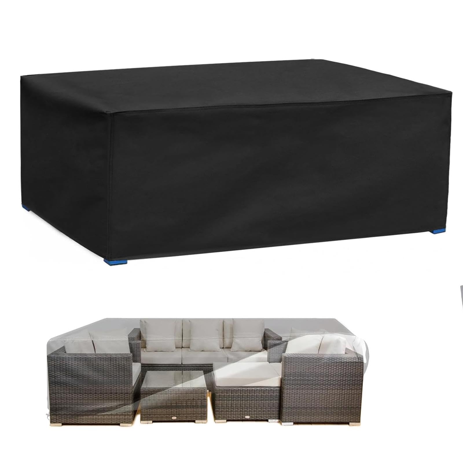 Outdoor Sofa Covers Waterproof 170x110x75cm/LxWxH Windproof Tearproof Dustproof Rattan Sofa Cover, Outdoor Furniture Covers, Garden Table Cover