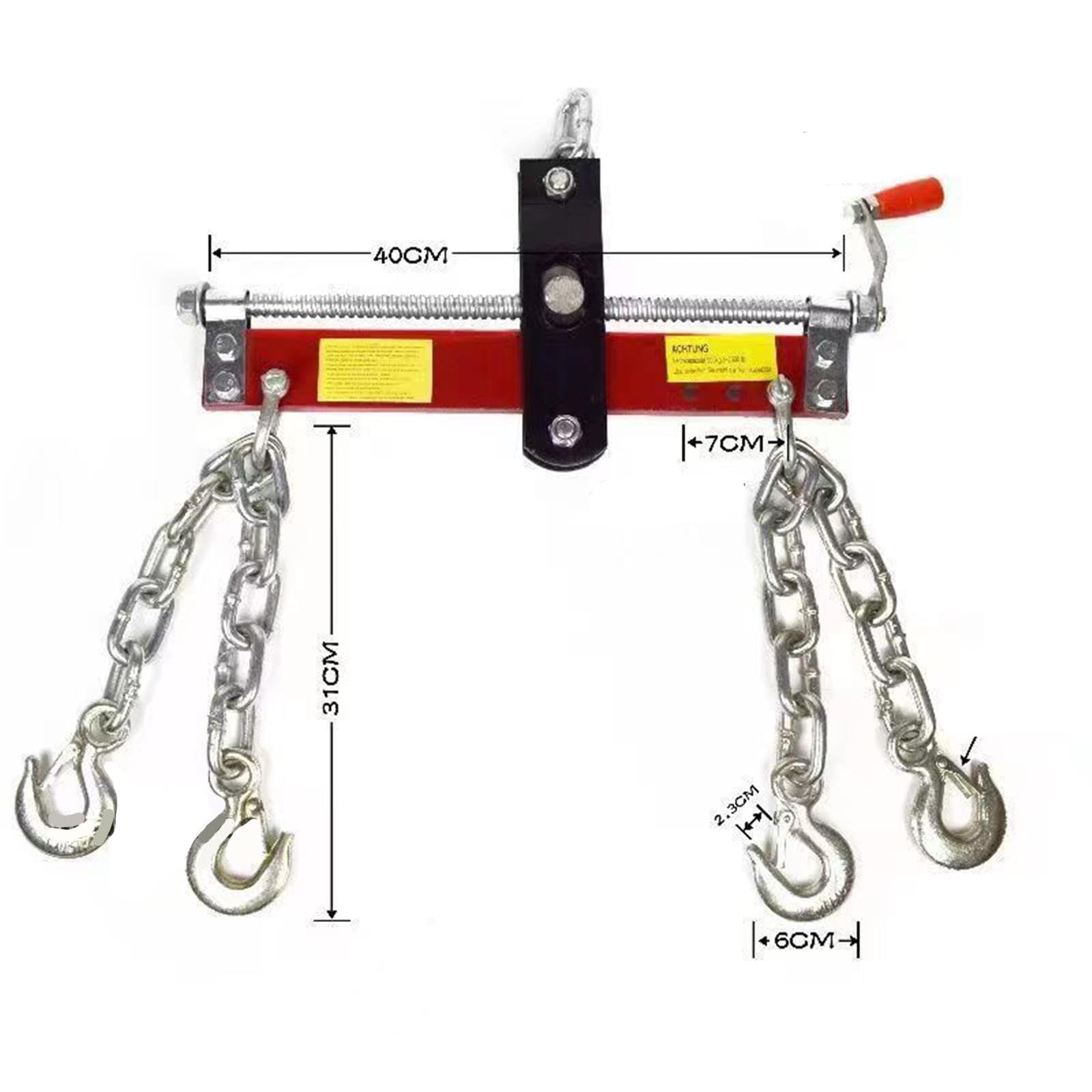 Elevador de Motores, Grúa de Taller, Accesorio para Garaje, Elevador de Tijera con Mango Ajustable