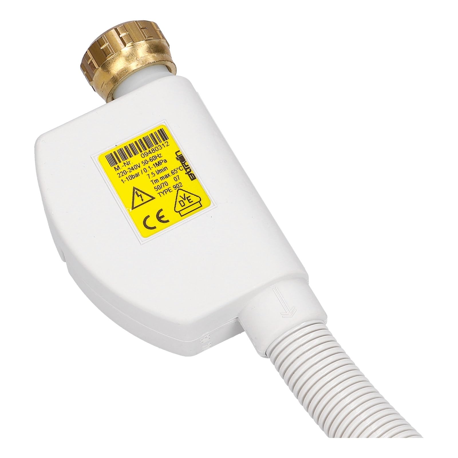 easyPART passend für Bitron/Elbi 0308293012 Zulaufschlauch Aquastop 1,8m | Miele 9480312, Gewerbe Geschirrspüler, Wasserstoppschlauch, Beige, Elektrischer Anschluss, Geräterückwand, Magnetventil