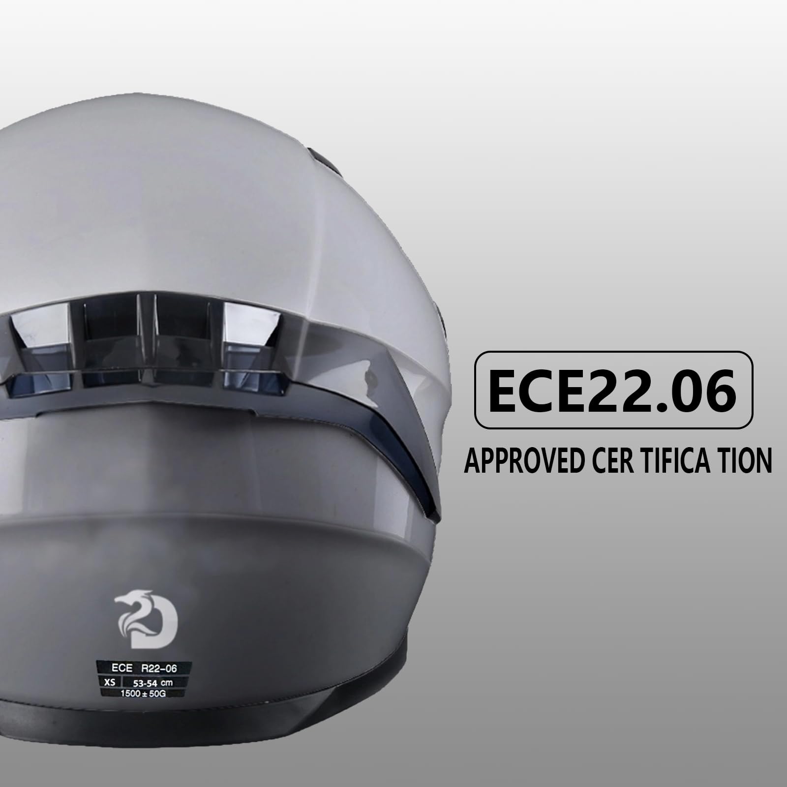 DAWNRISE Casco Integral Moto ECE22.06 Doble Visera ABS Unisex | 4 ventilaciones, forro desmontable y lavable, ciudad y carretera, tallas XS-XXL, ajuste cómodo