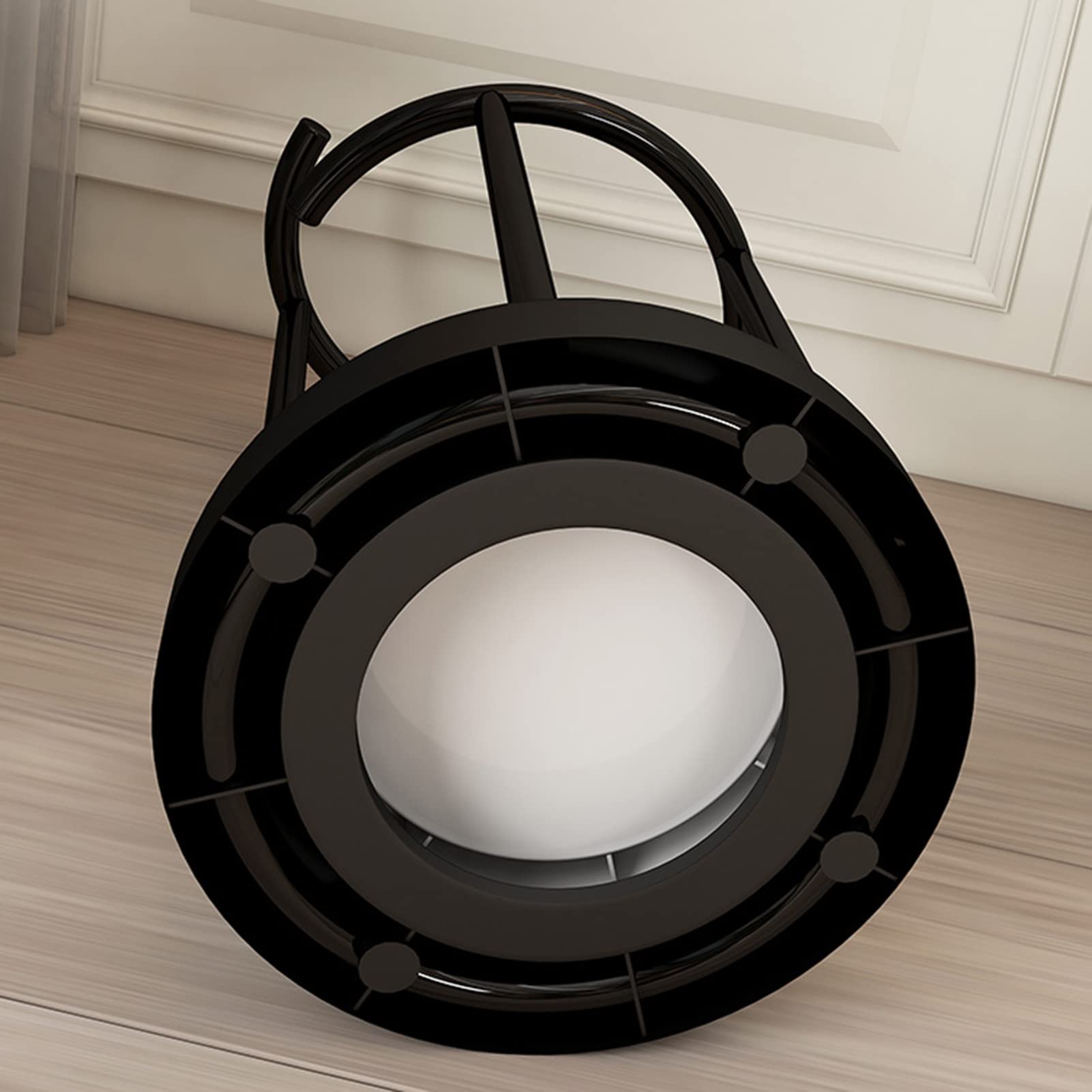 Soporte Vertical Redondo para Esterilla de Yoga con Base Estable, Cesta de Almacenamiento y organización para Gimnasio en casa, Soporte para Mancuernas, Pesas Rusas y Rod