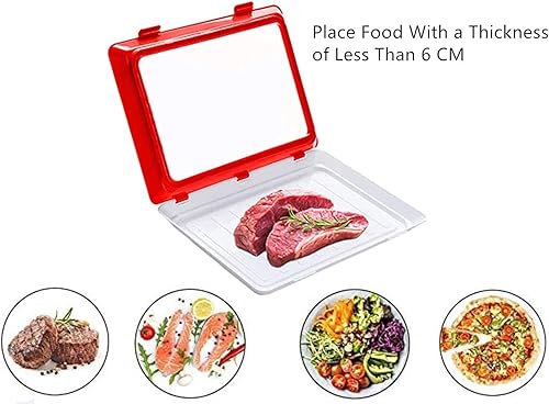 Miniatura 6 de Bandeja de plástico para alimentos frescos, apilable y reutilizable, bandeja creativa de conservación de alimentos, utilizada para almacenar