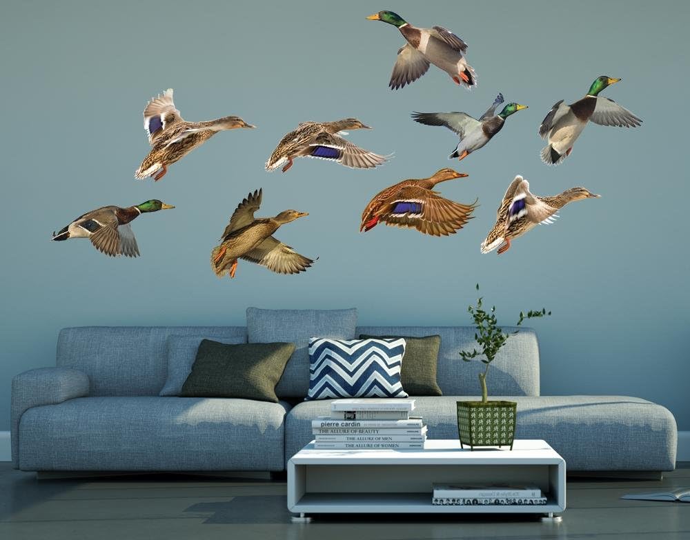 Wallmonkeys Mallards Wall Decal Sticker Set Individual Peel and Stick Graphic for Boys (48 in W x 38 in H) WM160585