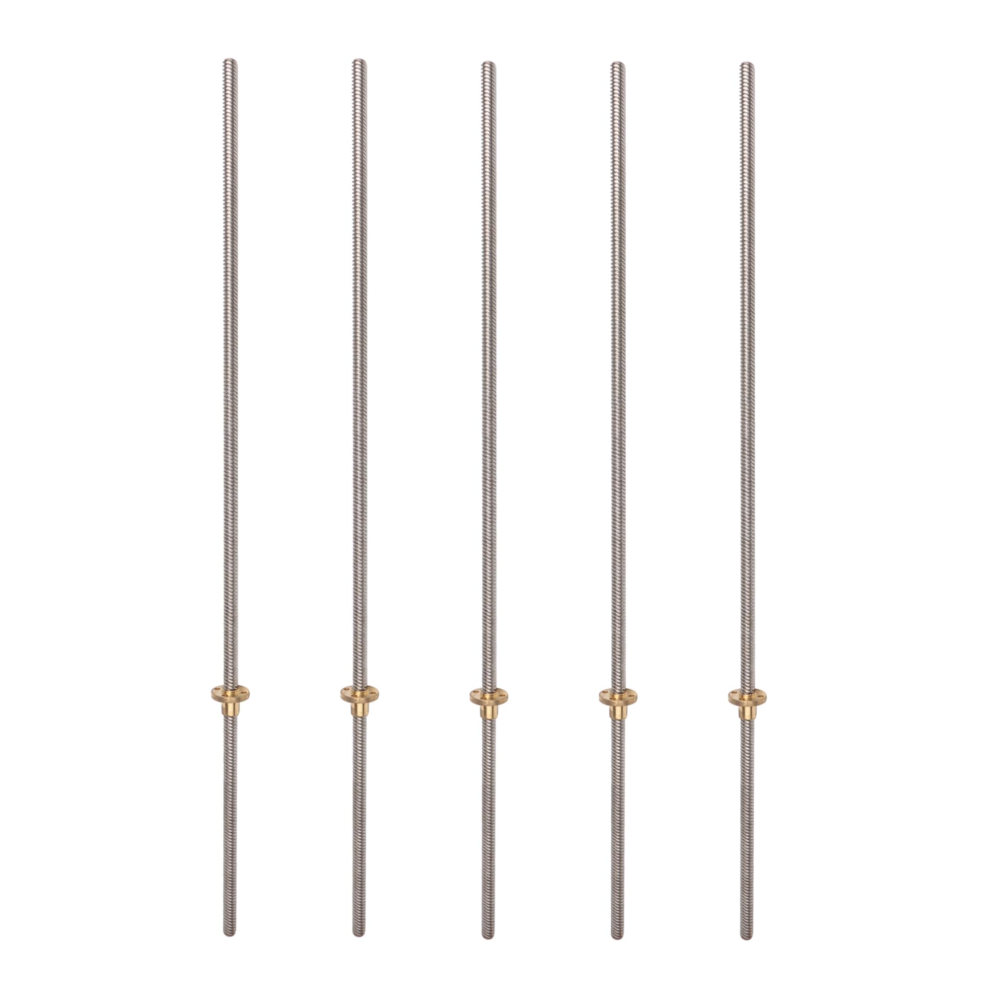 ETFBUY 5 Pieces Stainless Steel Lead Screw 8mm with Brass Nut for 3D Printing Repair