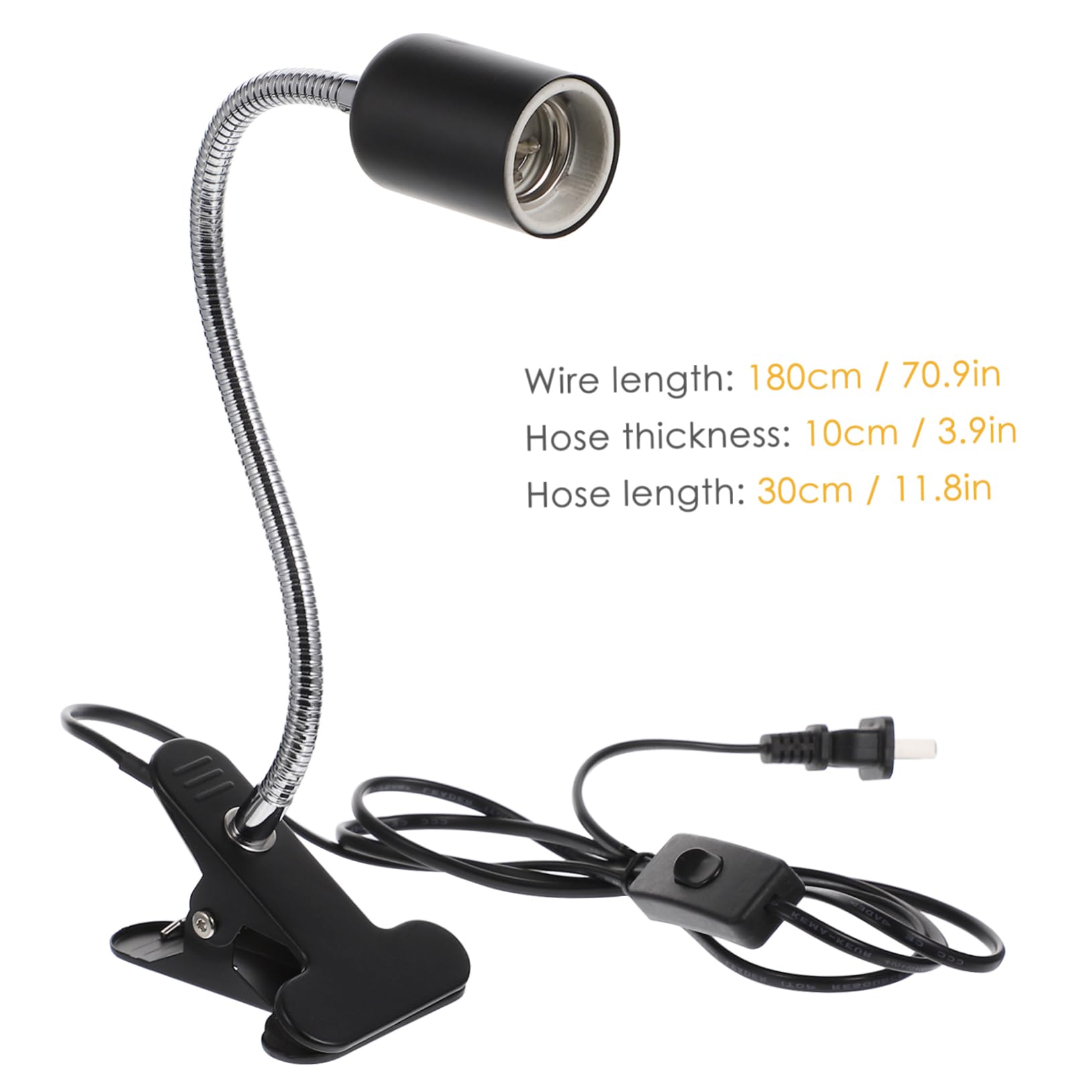 Tofficu 1pc Adjustable Led Clamp Lamp Versatile Bedside Night Light Clip Warm Glow for Reading Working American Design