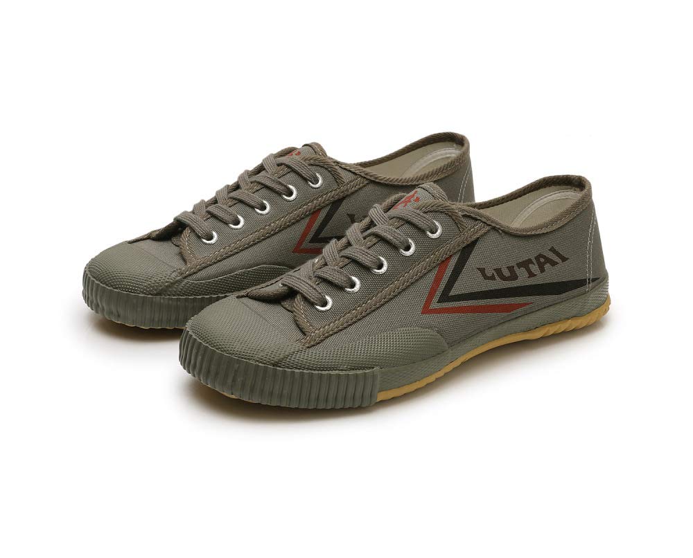 YURU Tai Chi Shoe Wu Shu Kung Fu Shoes,Shaolin Monk Martial Arts Shoes,Canvas Anti-Slip Fashion Qigong Trainerss,Green-43