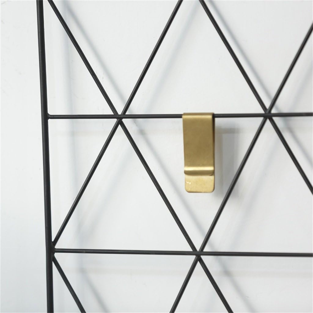 Multifunction Metal Iron Mesh Grid Panel Wall Decor/Photo Wall/Wall Art Display Organizer Clip Photograph Wall Hanging Picture Photo Wall Balck L40