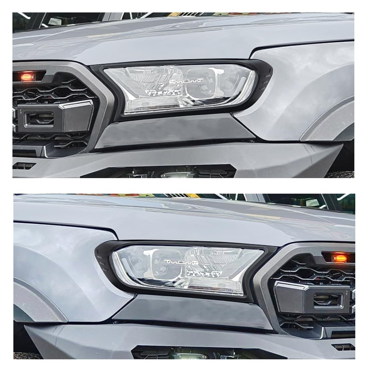 Cubierta de faro para Ford Ranger Wildtrak T7 T8 2015-2022 Raptor XL Tremor Limited Platinum MK2 MK3 (Tapa de faro T7 T8)