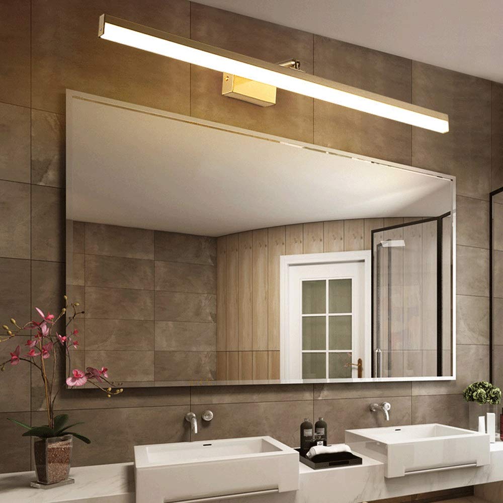 Luci da bagno nordiche, luci da toeletta dorate, lampada da parete di lusso for il bagno for la toletta, la camera da letto, il soggiorno(9W)