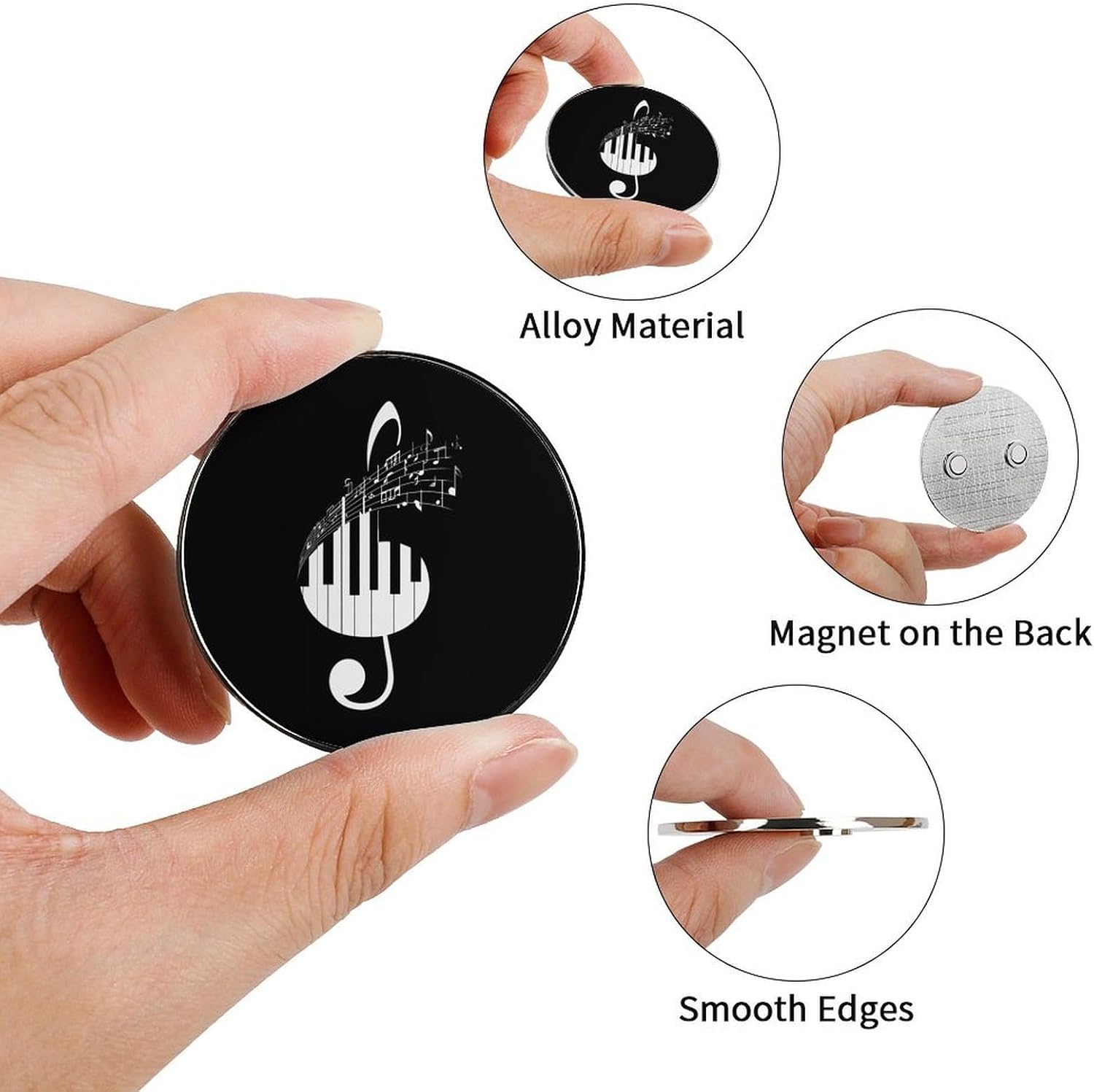 Piano Keys Music Note Fridge Magnet Cute Decorative Magnet image 3