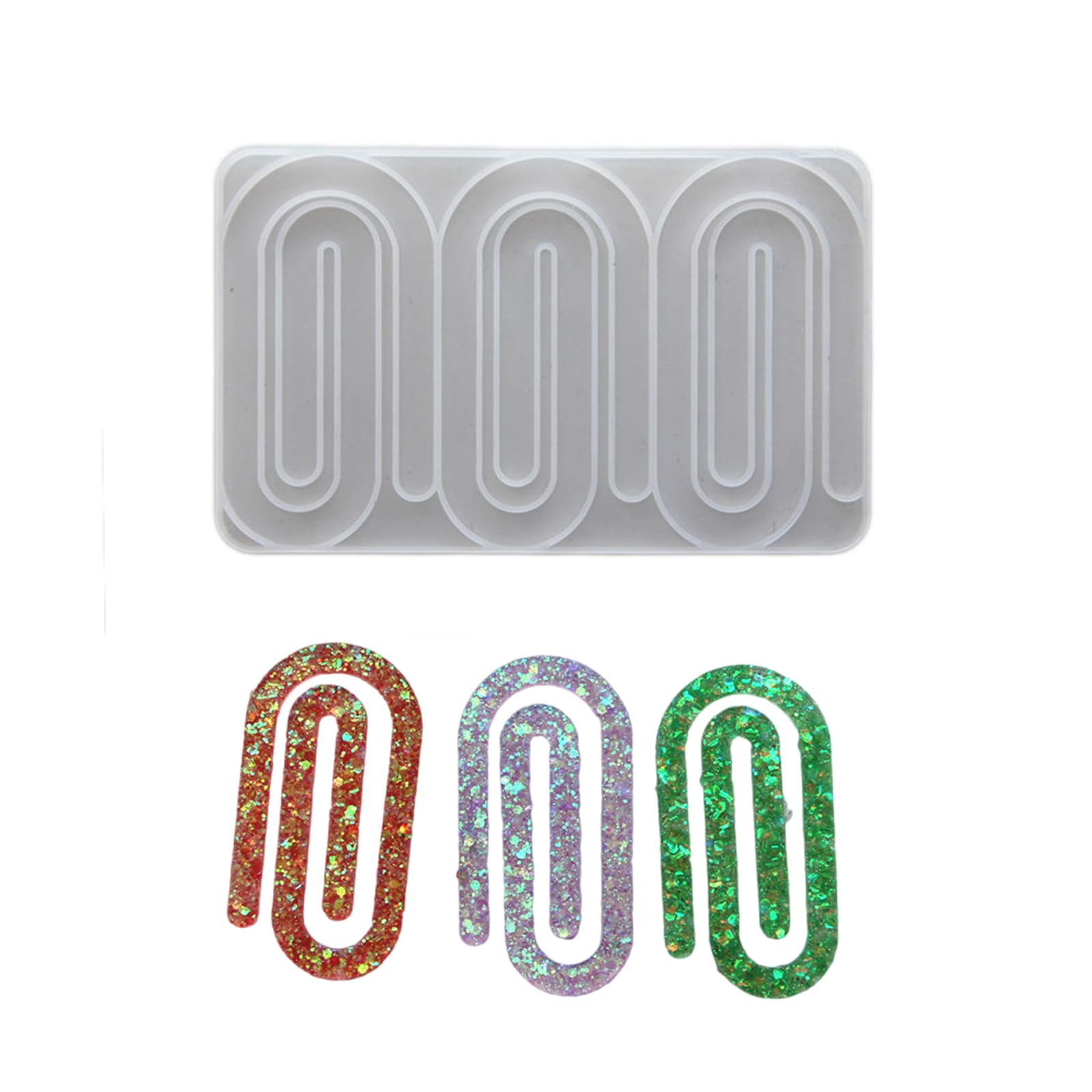 NEWFT Earrings Resin Craft Paper Clip Shape Pendant Unique Keychain Jewelry Making Accessories