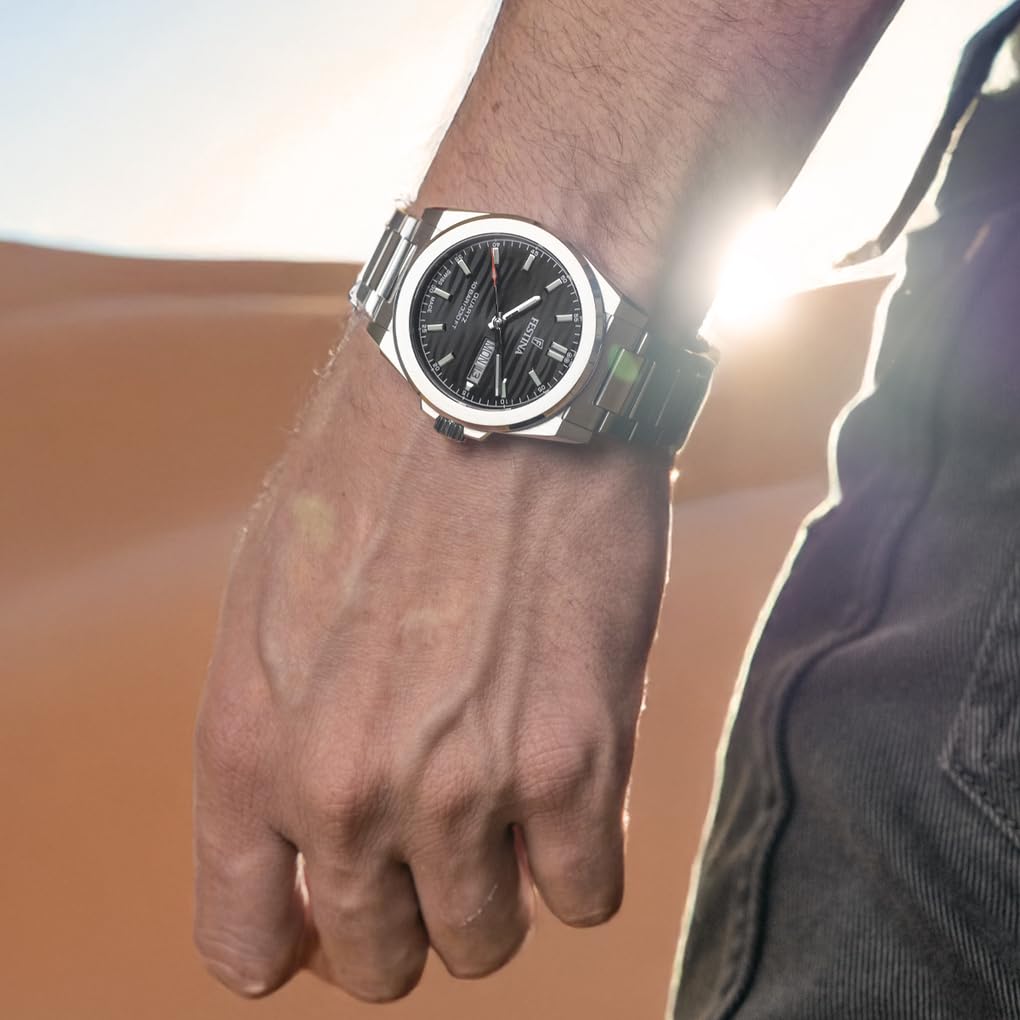 Festina Swiss Made Reloj Hombre Analógico de Acero Inoxidable 316l Plateado