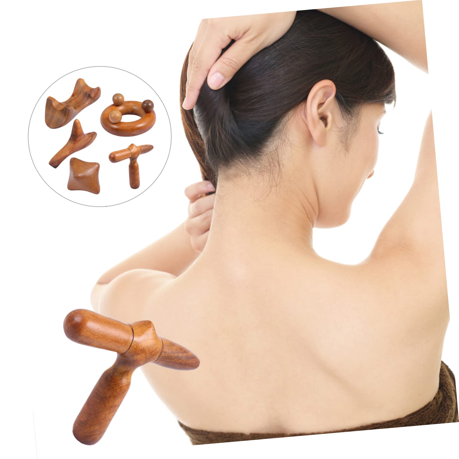 UKCOCO Set de 5 Piezas de Tabla de Raspar Guasha para Masaje Corporal, Herramienta Ligera de Material Sintético para Masaje en Piernas y Hombros